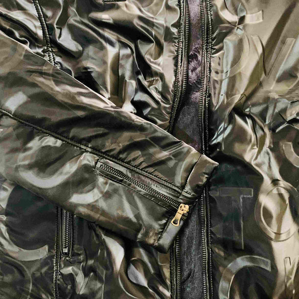 Metallic Winter Jacket Black