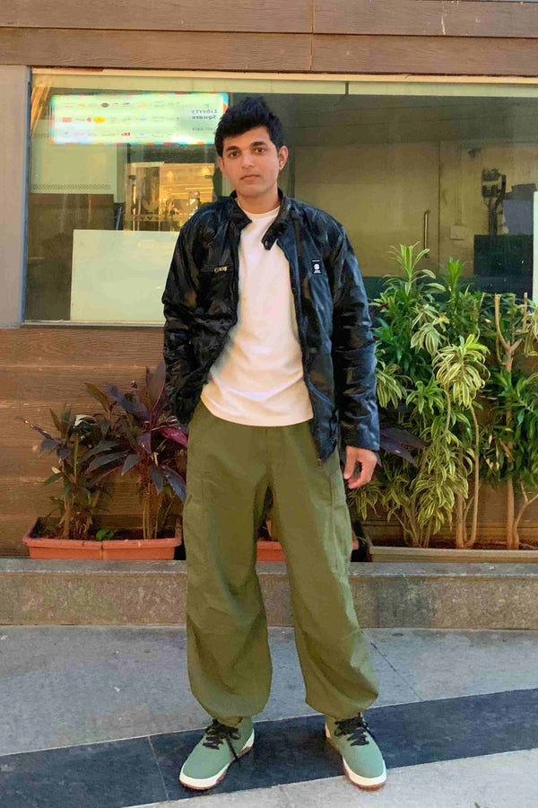 Metallic Winter Jacket Black