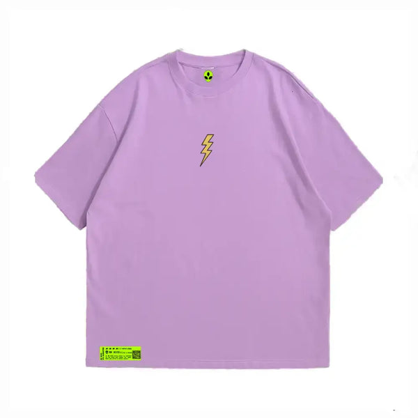 Lavender LightningBolt Embroidery Tee